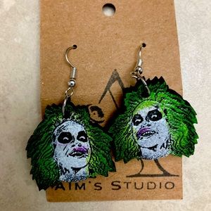 Handmade Beetlejuice earrings